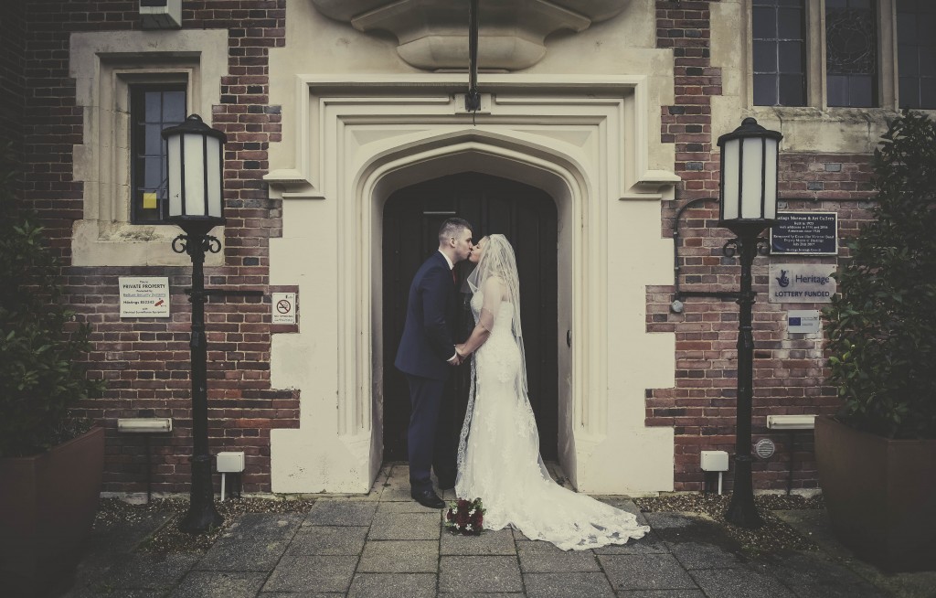 Kirstie & Danny outside the Hasting's Museum and Gallery on New Years Day 2016.
